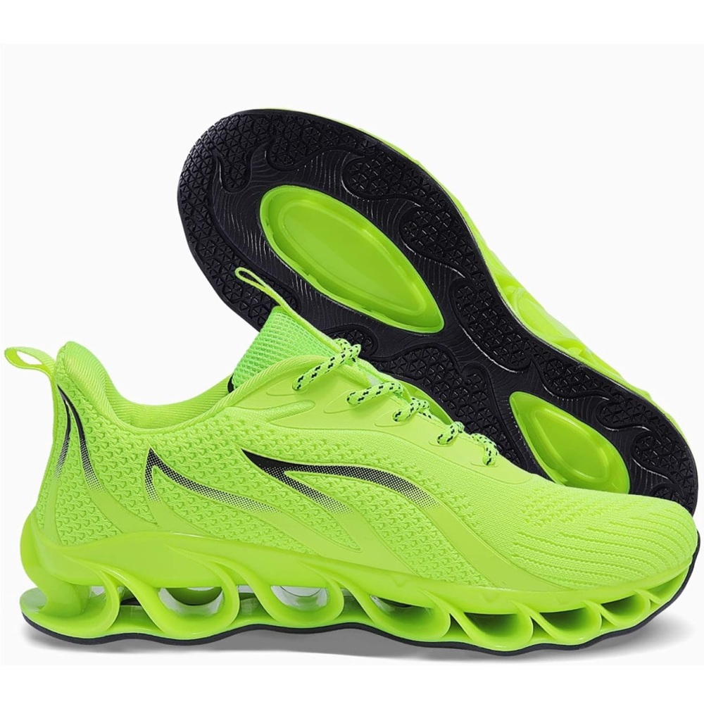 QUINMOK Mens Walking Jogging Tennis Shoes Fashion Breathable Non Slip - Picture 4 of 9
